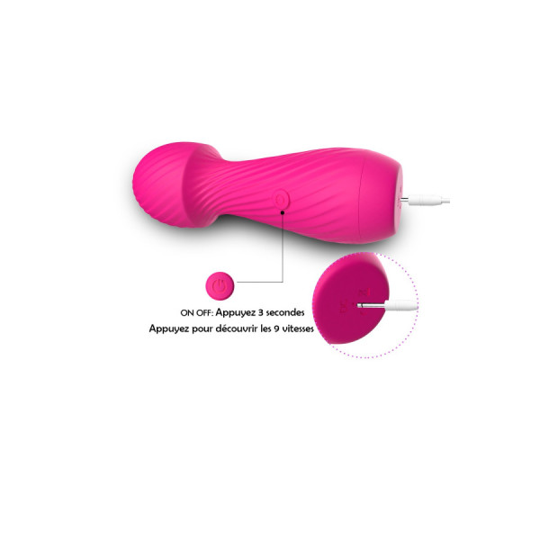 Vibromasseur Wand Massage Rose puissant – USK-W03PNK